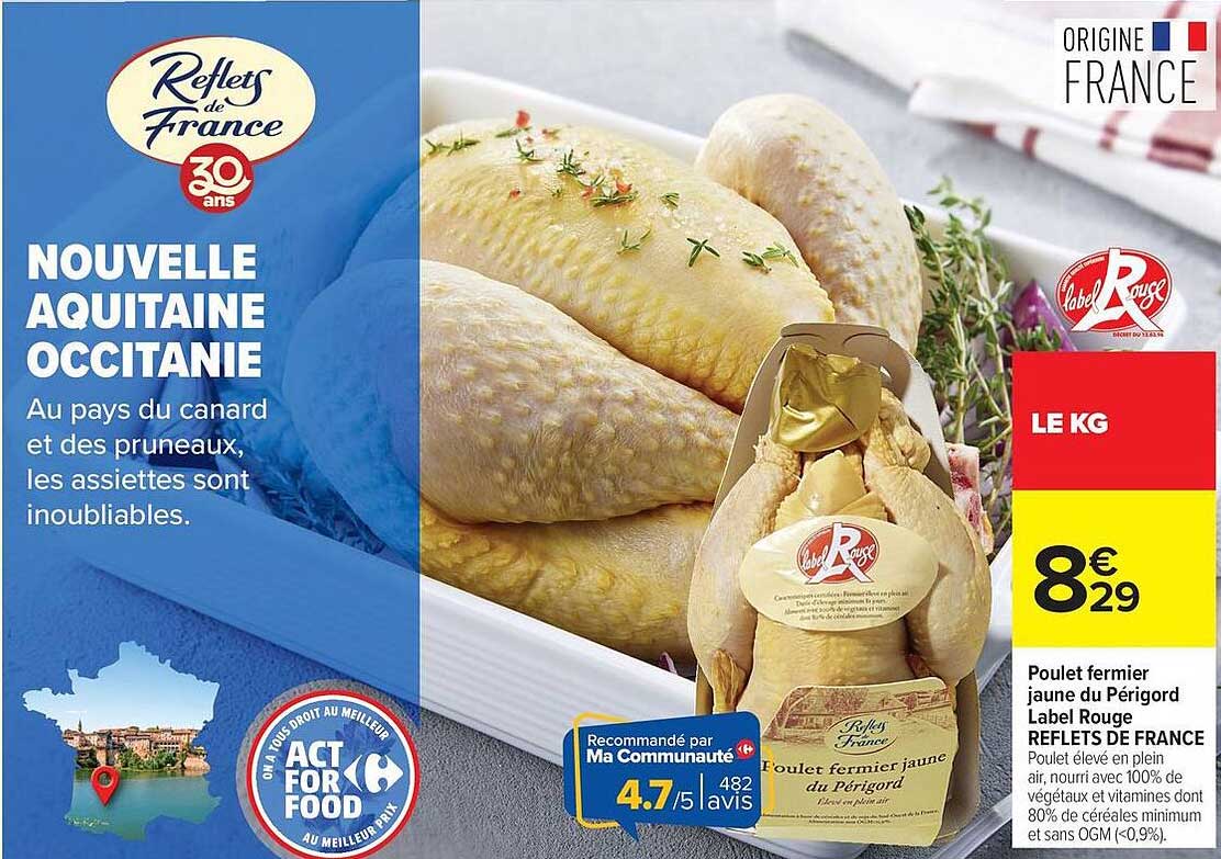 Poulet fermier jaune du Périgord