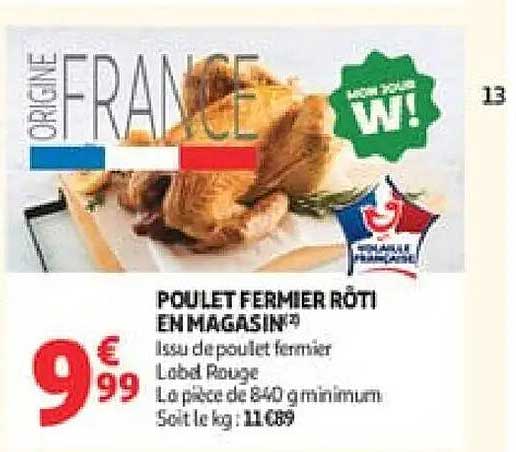 Poulet fermier rôti