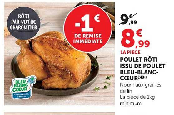 POULET RÔTI ISSU DE POULET BLEU-BLANC-COEUR