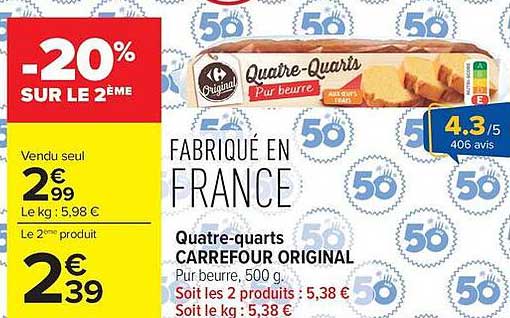 Quatre-quarts CARREFOUR ORIGINAL
