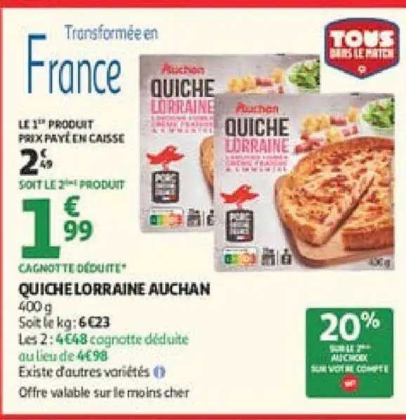 QUICHE LORRAINE AUCHAN