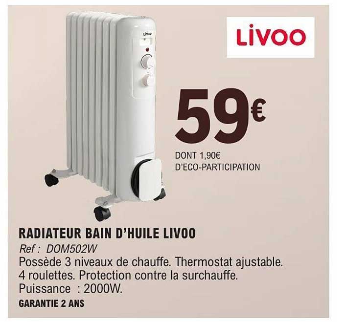 RADIATEUR BAIN D'HUILE LIVOO