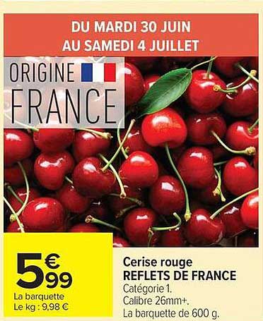 REFLETS DE FRANCE Cerise rouge