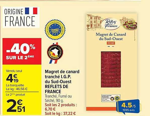 Reflets de France Magret de Canard du Sud-Ouest