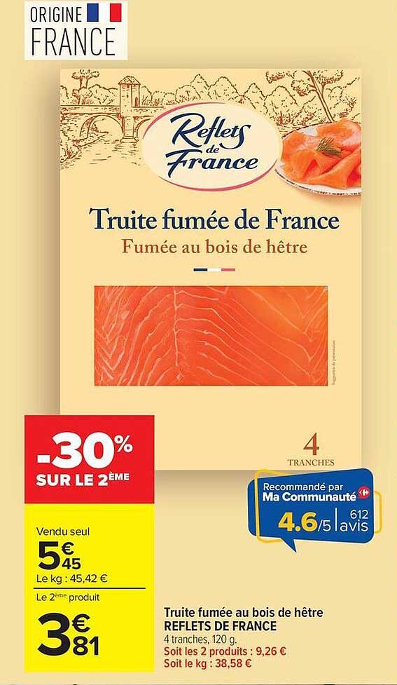 Reflets de France Truite fumée de France