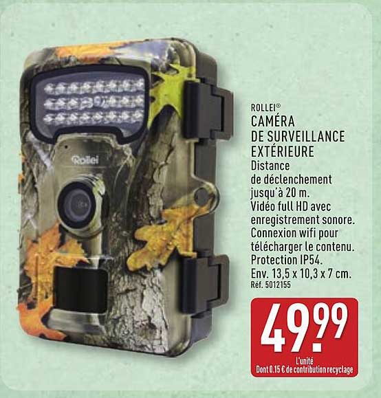 ROLLEI Caméra de surveillance extérieure
