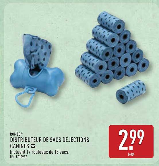 ROMÉO DISTRIBUTEUR DE SACS DÉJECTIONS CANINES