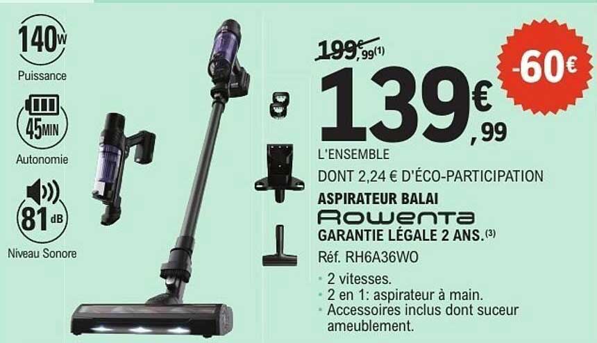 Rowenta Aspirateur Balai