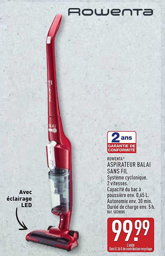 Rowenta Aspirateur balai sans fil