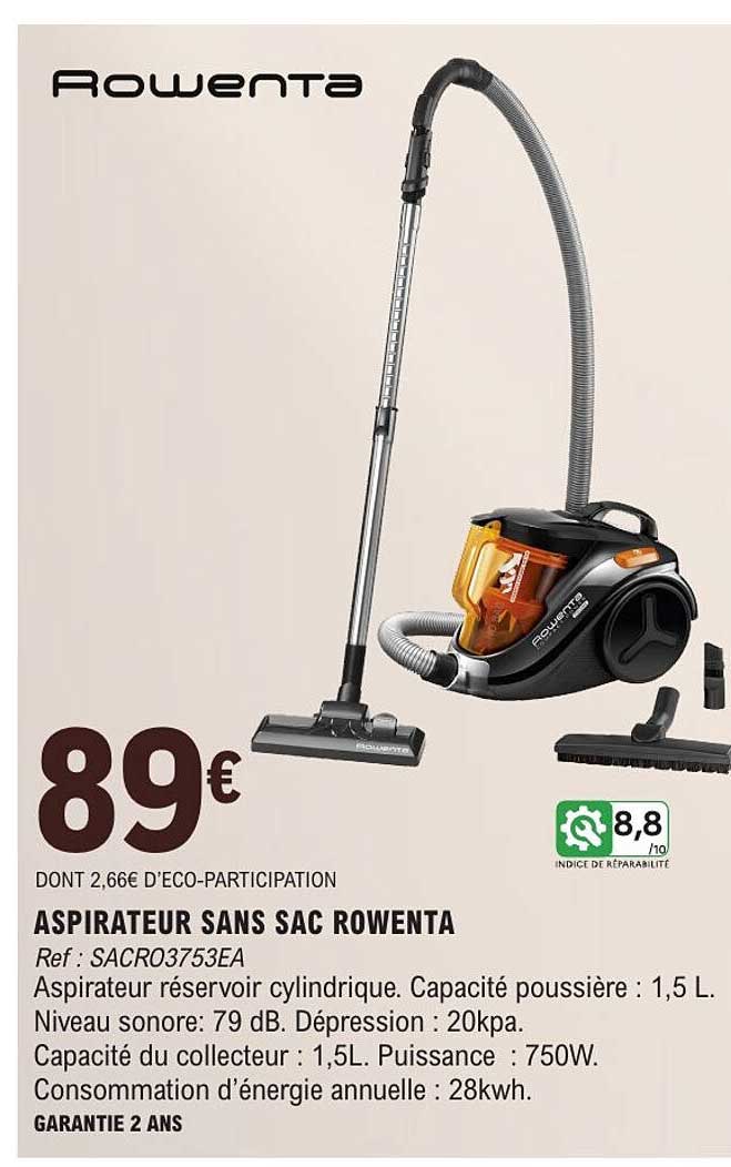 Rowenta Aspirateur sans sac