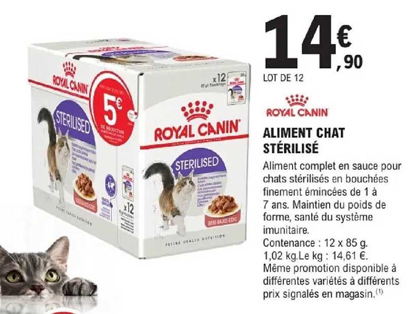 ROYAL CANIN ALIMENT CHAT STÉRILISÉ