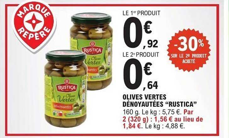 Rustica Olives Vertes Dénoyautées