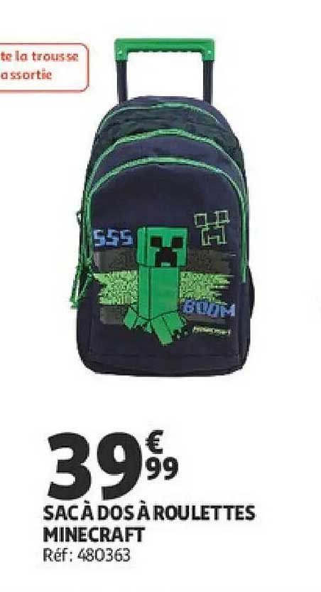 Sac à dos à roulettes Minecraft