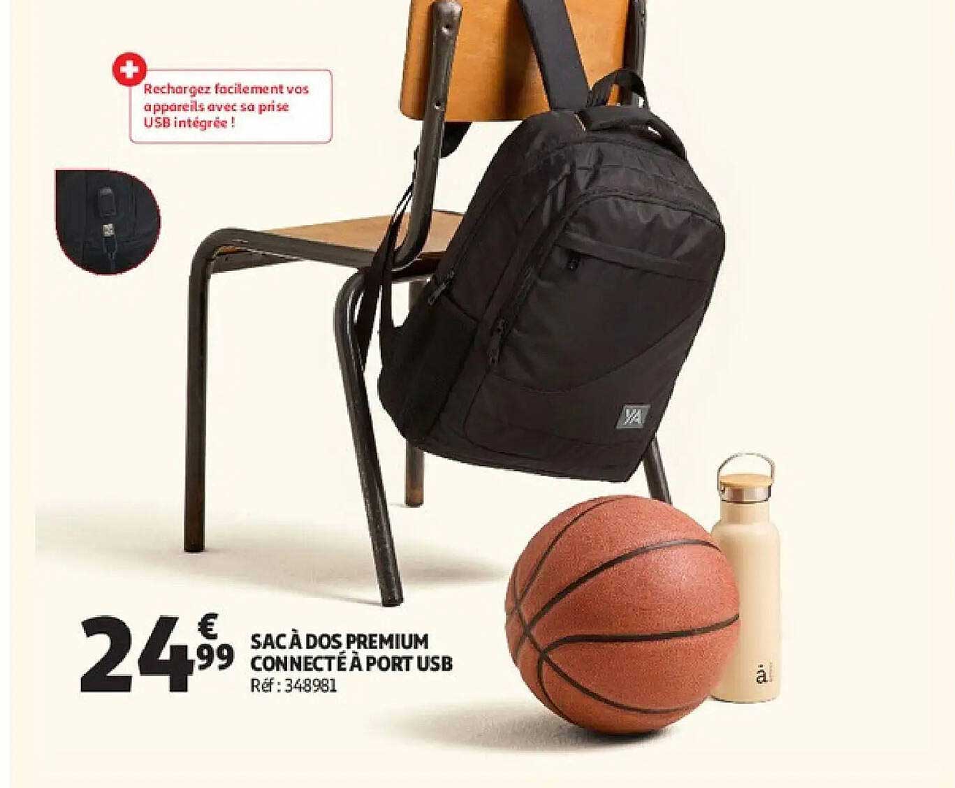 Sac à dos premium connecte à port usb
