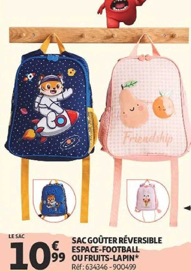 SAC GOÛTER RÉVERSIBLE