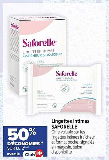 Saforelle Lingettes intimes
