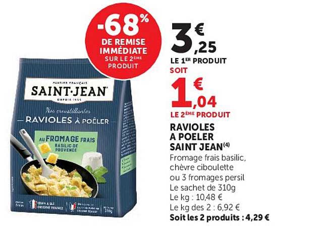 SAINT JEAN RAVIOLES A POÊLER