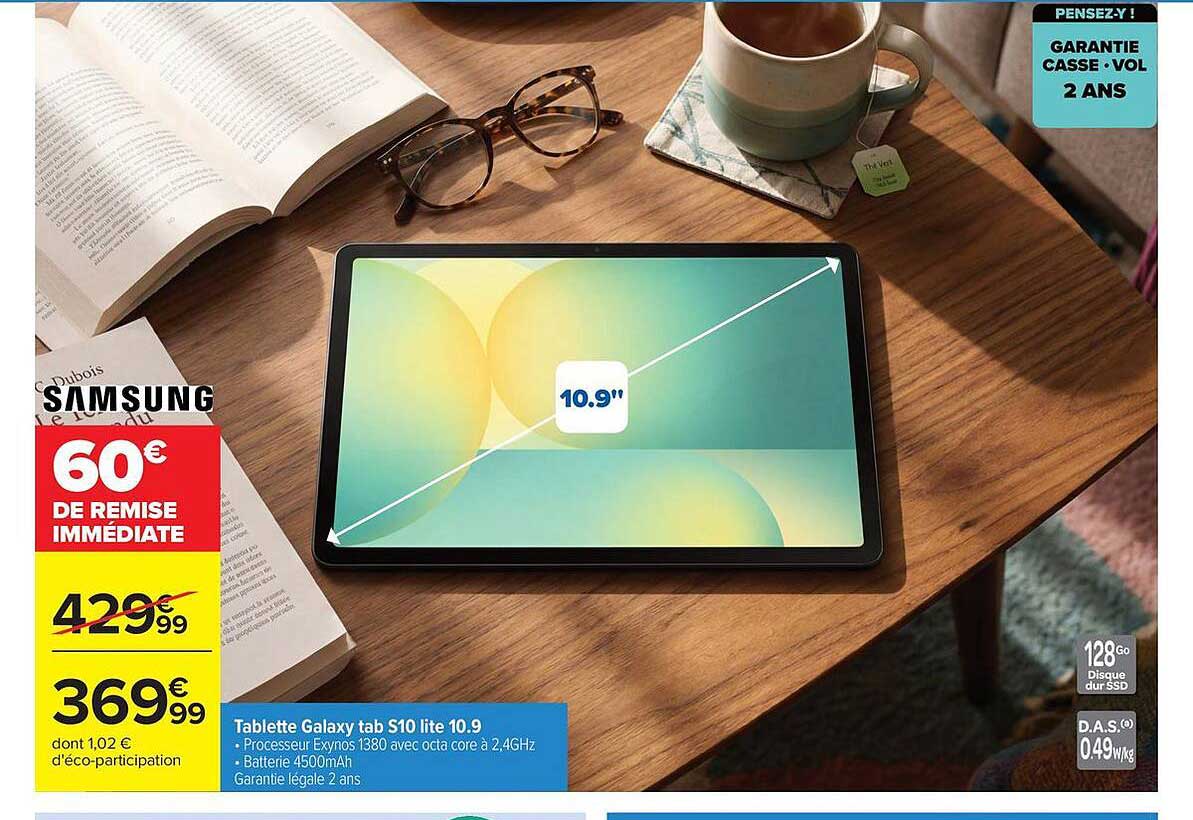 Samsung Tablette Galaxy tab S10 lite 10.9