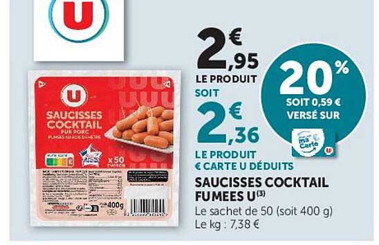 SAUCISSES COCKTAIL FUMEES