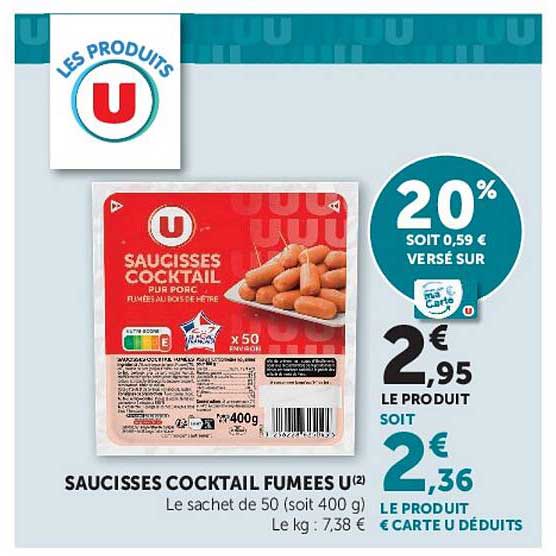 SAUCISSES COCKTAIL FUMEES U