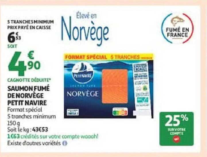 Saumon fumé de Norvège Petit Navire