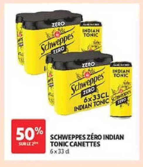 Schweppes Zéro Indian Tonic Canettes