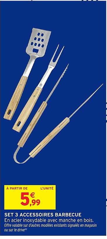 SET 3 ACCESSOIRES BARBECUE
