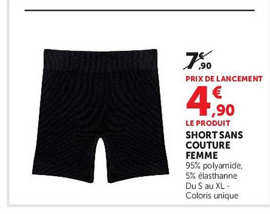 SHORT SANS COUTURE FEMME