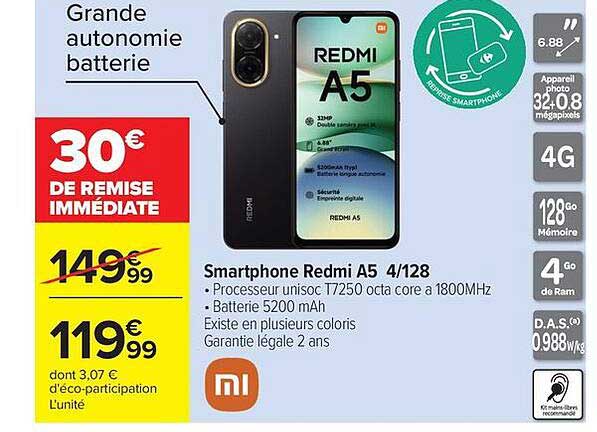 Smartphone Redmi A5 4/128