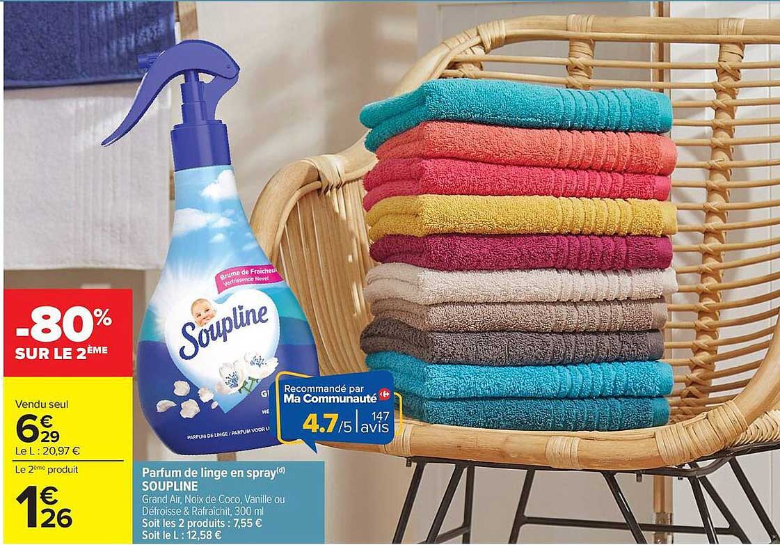 Soupline Parfum de linge en spray