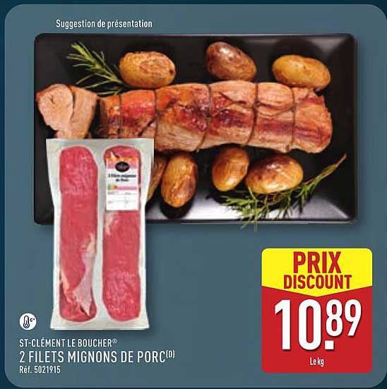 ST-CLÉMENT LE BOUCHER 2 FILETS MIGNONS DE PORC
