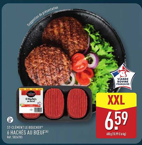 ST-CLÉMENT LE BOUCHER 6 HACHÉS AU BŒUF