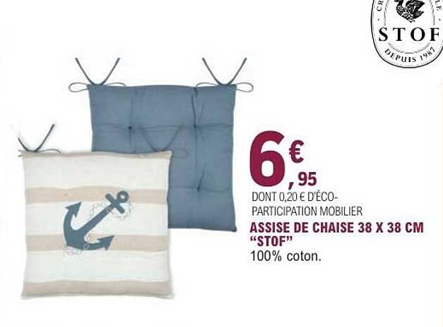 STOF ASSISE DE CHAISE