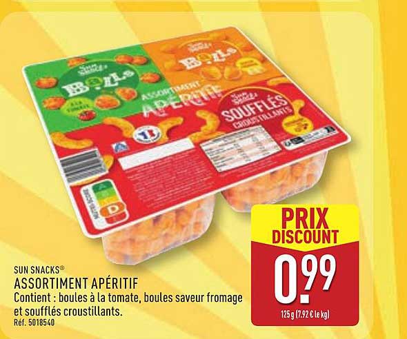 SUN SNACKS ASSORTIMENT APÉRITIF