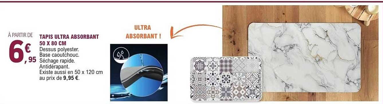TAPIS ULTRA ABSORBANT