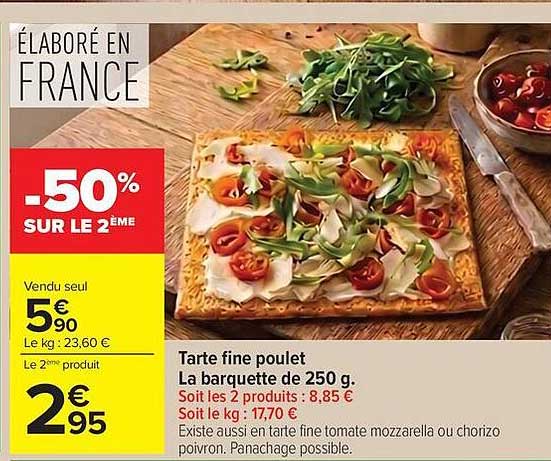 Tarte fine poulet