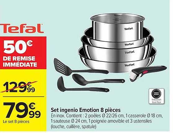 Tefal Set ingenio Emotion 8 pièces