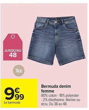 Tex Bermuda denim femme