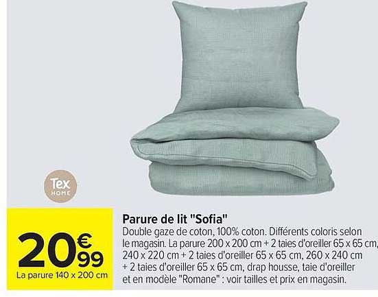 Tex Home Parure de lit "Sofia