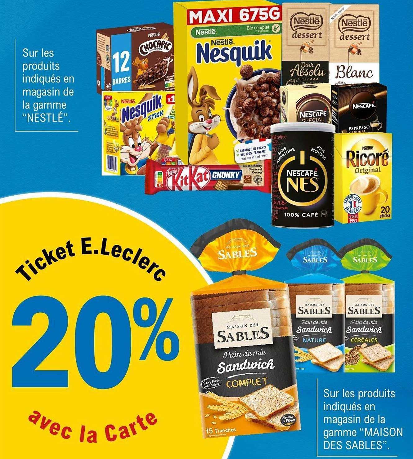 Ticket E.Leclerc 20%