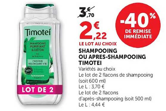 Timotei SHAMPOOING OU APRES-SHAMPOOING