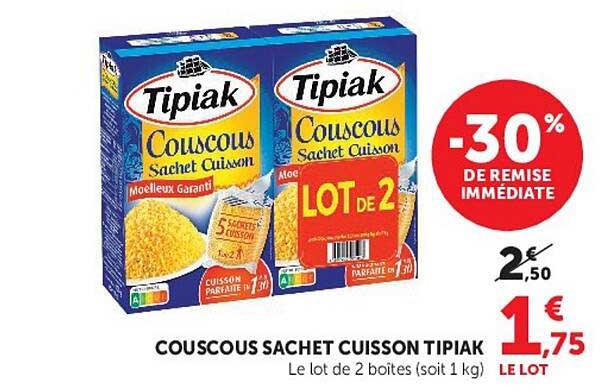 Tipiak Couscous Sachet Cuisson