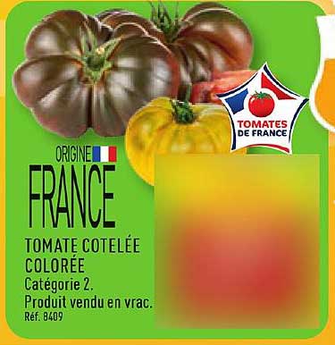 Tomate côtelée colorée