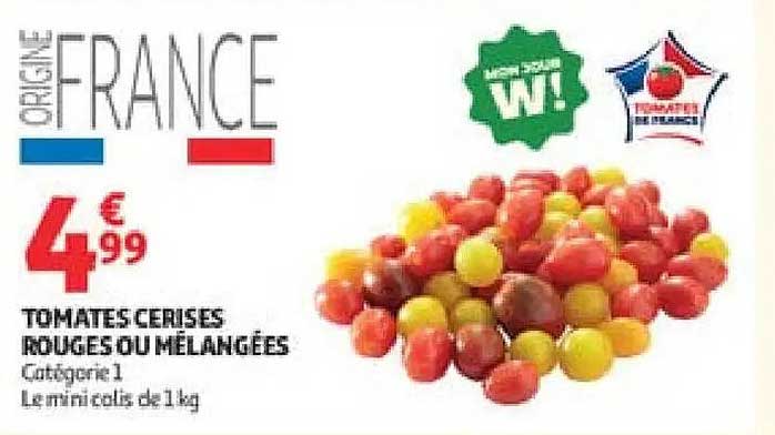 TOMATES CERISES ROUGES OU MÉLANGÉES