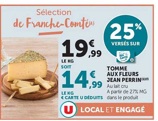 Tomme aux Fleurs Jean Perrin