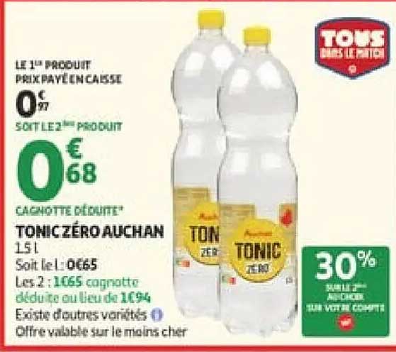 TONIC ZÉRO AUCHAN