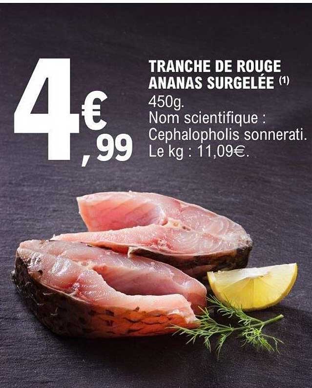 TRANCHE DE ROUGE ANANAS SURGELÉE