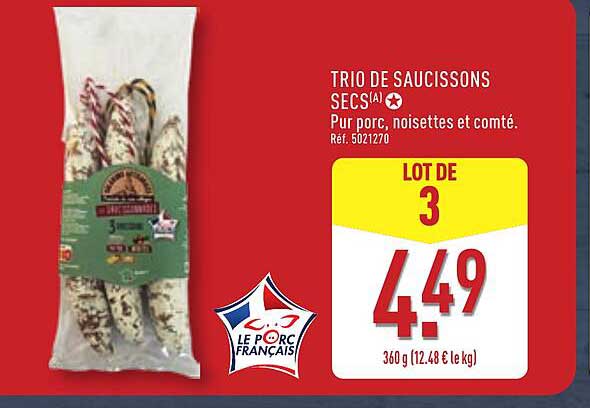 TRIO DE SAUCISSONS SECS