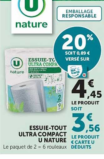 U Nature Essuie-tout ultra compact