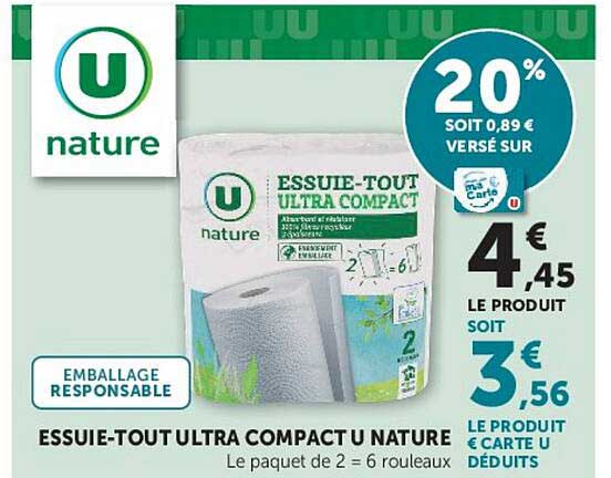 U Nature Essuie-tout Ultra Compact
